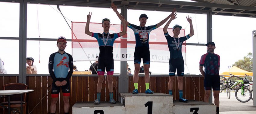 Bec & Dan won the Elite XCO Tier 1 Race in Stromlo - CORC: Canberra Off-Road Cyclists Elite Men Podium