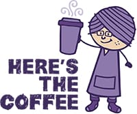 here the coffee logo